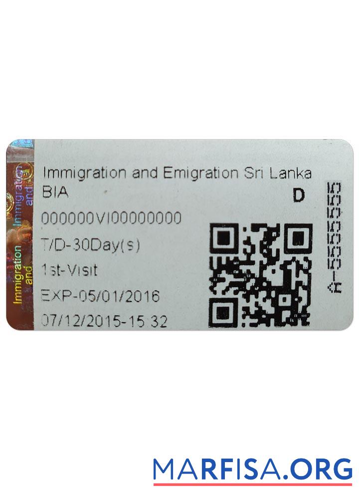 Downloadable Sri Lanka Immigration And Emigration real example